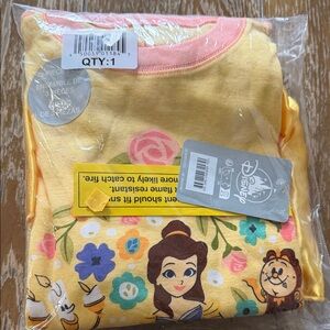 Disney Belle Floral Pajama Top - Yellow & Pink Accents